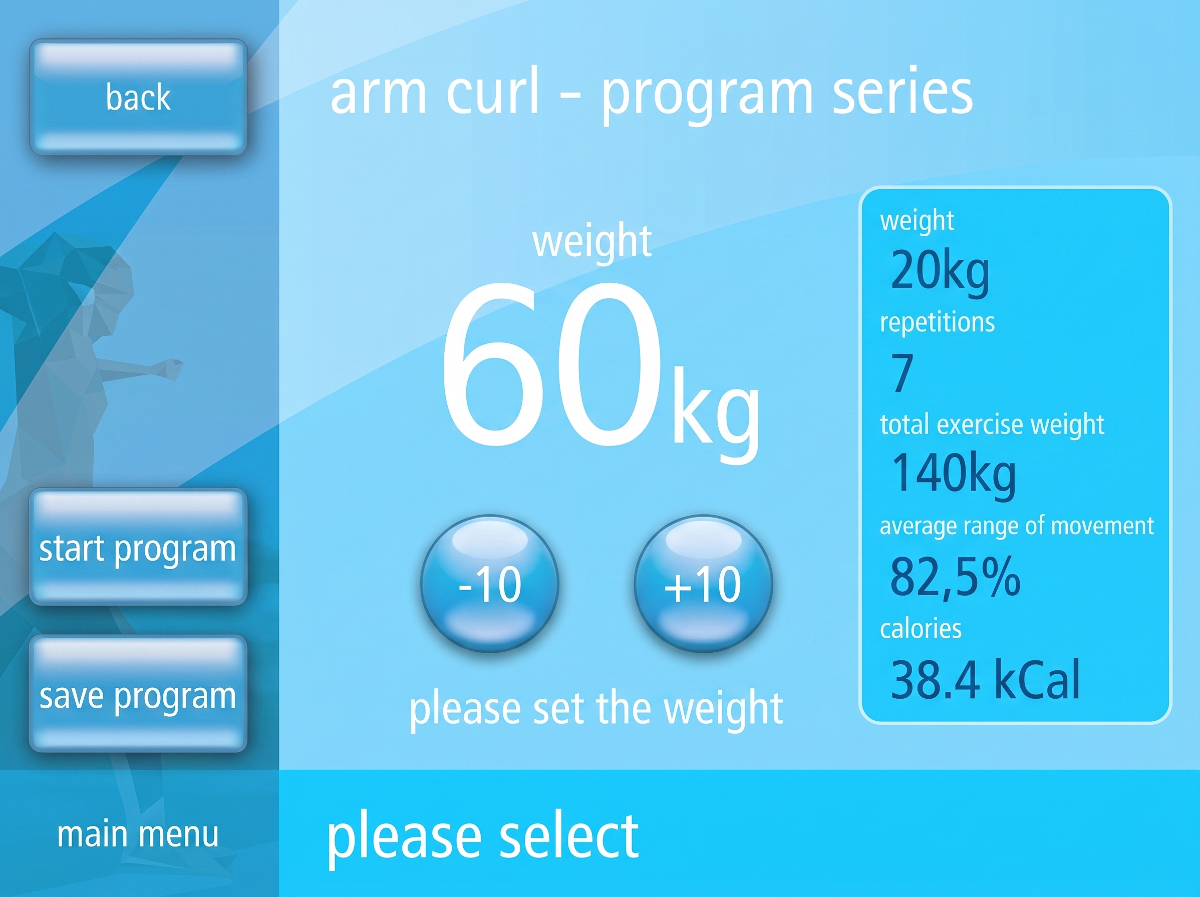 Movement NEXT UI screen 1